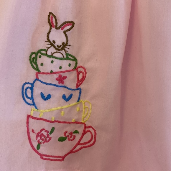 The Oaks Apparel Easter Tea Cup Bunny Dress. Size 3T - Picture 2 of 6